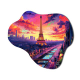 Paris Eiffel Tower Harmony II - Asymmetric Metal Wall Art