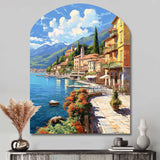 La Dolce Italian Beachside II - Asymmetric Metal Wall Art