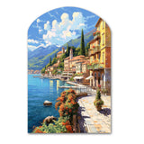 La Dolce Italian Beachside II - Asymmetric Metal Wall Art