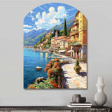 La Dolce Italian Beachside II - Asymmetric Metal Wall Art