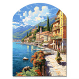 La Dolce Italian Beachside II - Asymmetric Metal Wall Art