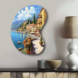 La Dolce Italian Beachside II - Asymmetric Metal Wall Art