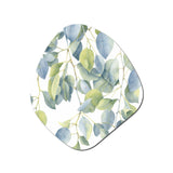 White Green Minimalism Eucalyptus Essence II - Asymmetric Metal Wall Art