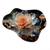 Peach Flower Crystal I - Asymmetric Metal Wall Art