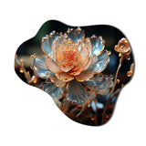 Peach Flower Crystal I - Asymmetric Metal Wall Art