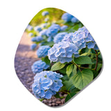 Blue Blooms Of Hydrangea - Asymmetric Metal Wall Art