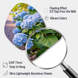 Blue Blooms Of Hydrangea - Asymmetric Metal Wall Art