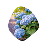 Blue Blooms Of Hydrangea - Asymmetric Metal Wall Art