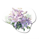 Purple Green Lily Symphony I - Asymmetric Metal Wall Art