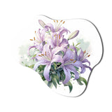 Purple Green Lily Symphony I - Asymmetric Metal Wall Art