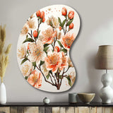 Peach Blossom Bliss IV - Asymmetric Metal Wall Art