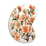 Peach Blossom Bliss IV - Asymmetric Metal Wall Art