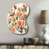 Peach Blossom Bliss IV - Asymmetric Metal Wall Art