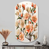 Peach Blossom Bliss IV - Asymmetric Metal Wall Art