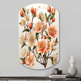 Peach Blossom Bliss IV - Asymmetric Metal Wall Art