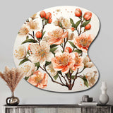 Peach Blossom Bliss IV - Asymmetric Metal Wall Art