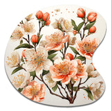 Peach Blossom Bliss IV - Asymmetric Metal Wall Art