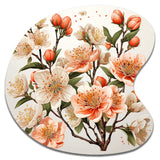 Peach Blossom Bliss IV - Asymmetric Metal Wall Art