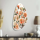 Peach Blossom Bliss IV - Asymmetric Metal Wall Art