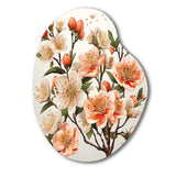 Peach Blossom Bliss IV - Asymmetric Metal Wall Art