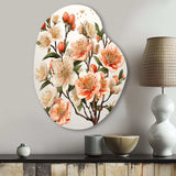 Peach Blossom Bliss IV - Asymmetric Metal Wall Art