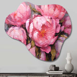 Pink Peony Perfection I - Asymmetric Metal Wall Art