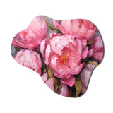 Pink Peony Perfection I - Asymmetric Metal Wall Art