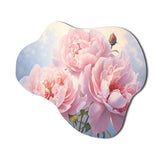 Pink Peony Perfection II - Asymmetric Metal Wall Art