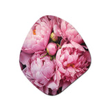 Pink Green Peony Captivating II - Asymmetric Metal Wall Art