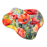 Vibrant Poppies I - Asymmetric Metal Wall Art