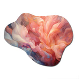 Peach Blue Rose Reverie I - Asymmetric Metal Wall Art