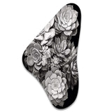 Grey Black Succulent Resilience - Asymmetric Metal Wall Art