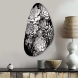 Grey Black Succulent Resilience - Asymmetric Metal Wall Art