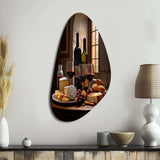 Gourmet Wine and Cheese Perfection V - Asymmetric Metal Wall Art