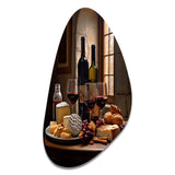 Gourmet Wine and Cheese Perfection V - Asymmetric Metal Wall Art