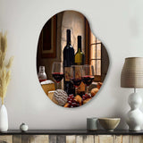 Gourmet Wine and Cheese Perfection V - Asymmetric Metal Wall Art