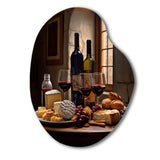 Gourmet Wine and Cheese Perfection V - Asymmetric Metal Wall Art