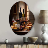 Gourmet Wine and Cheese Perfection V - Asymmetric Metal Wall Art