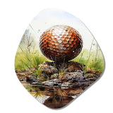 Minimalism Golf Ball II - Asymmetric Metal Wall Art