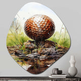 Minimalism Golf Ball II - Asymmetric Metal Wall Art