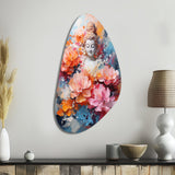 Floral Buddha In Meditation II - Asymmetric Metal Wall Art