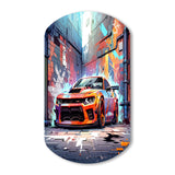 Graffiti Muscle Car III - Asymmetric Metal Wall Art