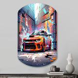 Graffiti Muscle Car III - Asymmetric Metal Wall Art