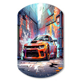 Graffiti Muscle Car III - Asymmetric Metal Wall Art