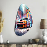 Graffiti Muscle Car III - Asymmetric Metal Wall Art