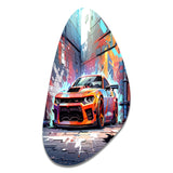 Graffiti Muscle Car III - Asymmetric Metal Wall Art