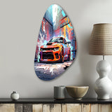 Graffiti Muscle Car III - Asymmetric Metal Wall Art