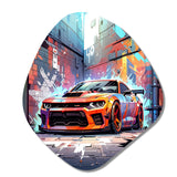 Graffiti Muscle Car III - Asymmetric Metal Wall Art