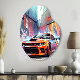 Graffiti Muscle Car III - Asymmetric Metal Wall Art