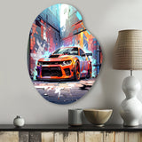 Graffiti Muscle Car III - Asymmetric Metal Wall Art